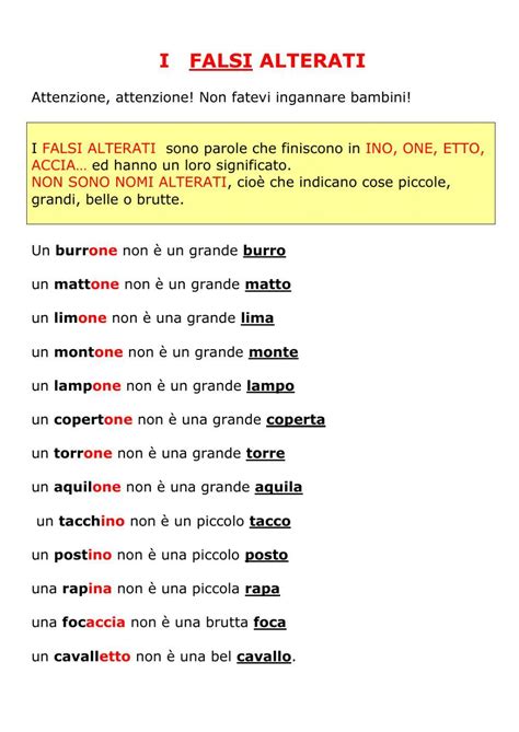 falsi alterati meno significati.